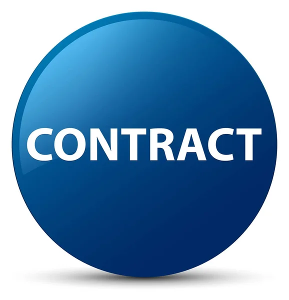 Contract blue round button — Stock Photo, Image