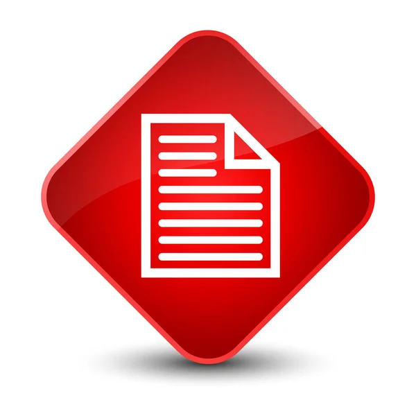 De knoop van de elegante rode ruit van het pictogram van de pagina van document — Stockfoto
