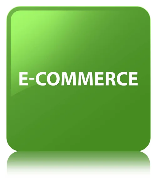 E-commerce zachte groene vierkante knop — Stockfoto