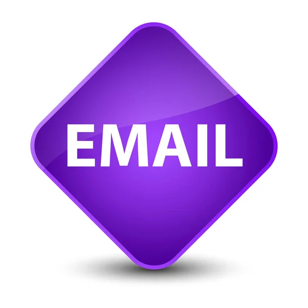 E-mail elegante botão diamante roxo — Fotografia de Stock