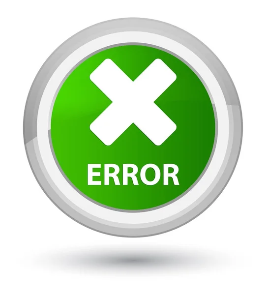 Erro (cancelar ícone) botão redondo verde principal — Fotografia de Stock
