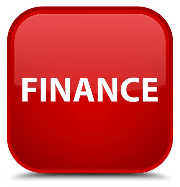 Finance special red square button — Stock Photo, Image