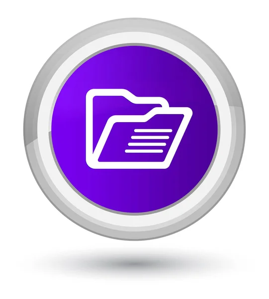 Folder icon prime purple round button — Stock Photo, Image