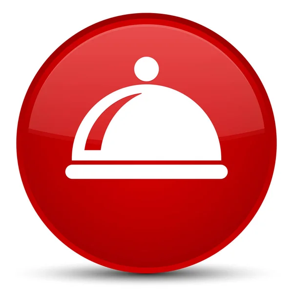 음식 요리 아이콘 특별 한 빨간 라운드 버튼 — 스톡 사진