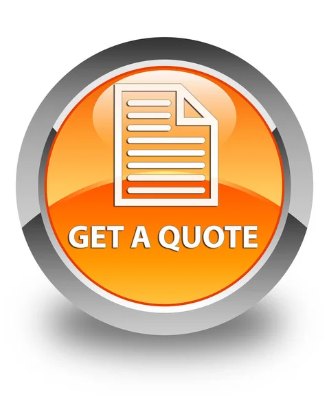 Get a quote (page icon) glossy orange round button