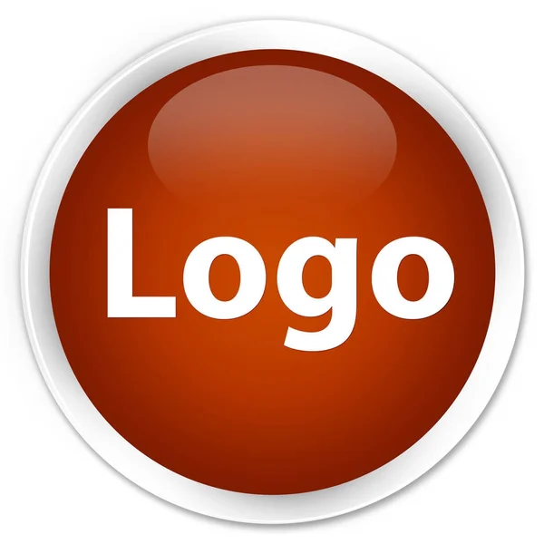 Bouton rond brun premium Logo — Photo
