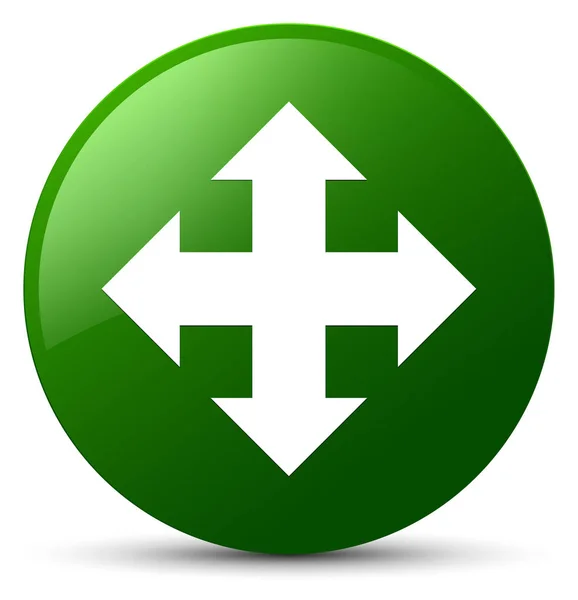 Move icon green round button — Stock Photo, Image