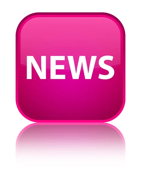 News special pink square button — Stock Photo, Image