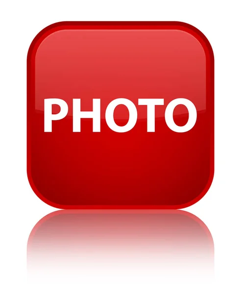 Fénykép speciális piros négyzet gomb — Stock Fotó