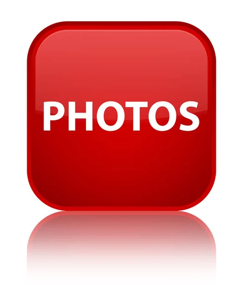 사진 특별 한 빨간색 사각형 버튼 — 스톡 사진