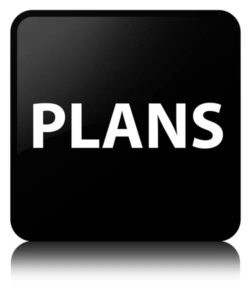 Planos botão quadrado preto — Fotografia de Stock