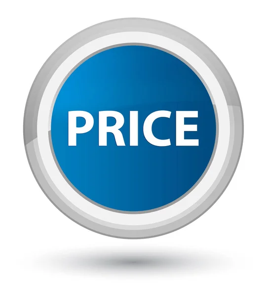Preço botão redondo azul primo — Fotografia de Stock