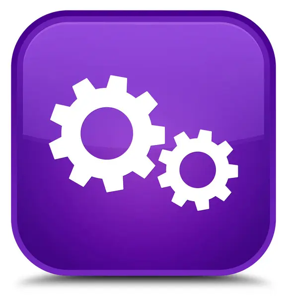 Przycisku kwadrat fioletowy ikona specjalny proces — Zdjęcie stockowe