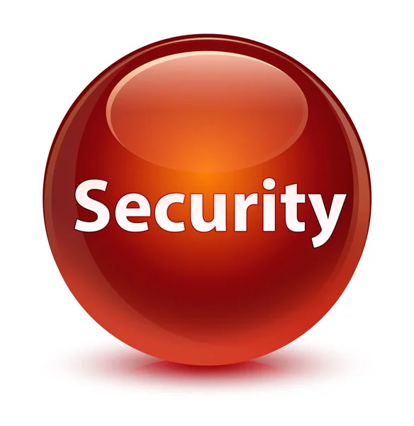 Seguridad cristal marrón botón redondo — Foto de Stock