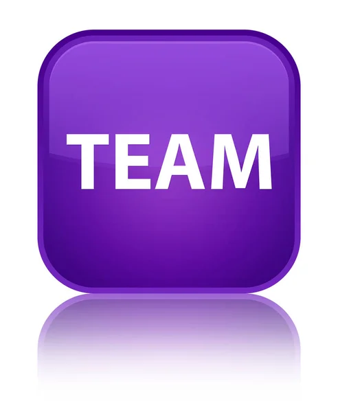 团队特殊的紫色方形按钮 — 图库照片