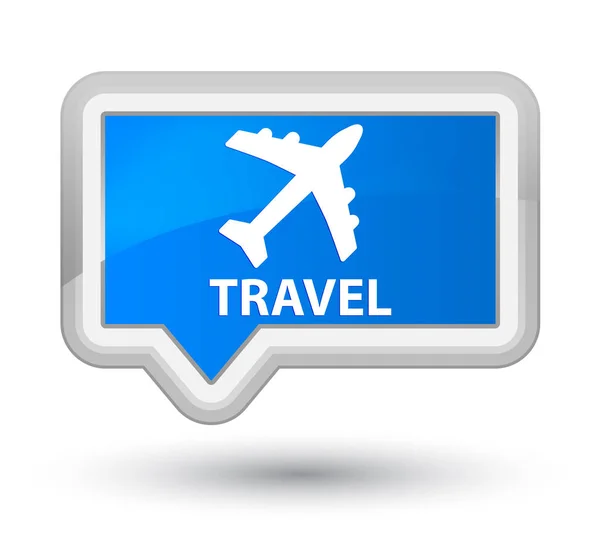 Reise (Flugzeug-Symbol) Prime cyan blue banner button — Stockfoto