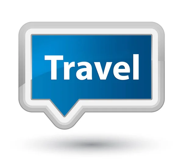 Travel prime blue banner button — Stock Photo, Image