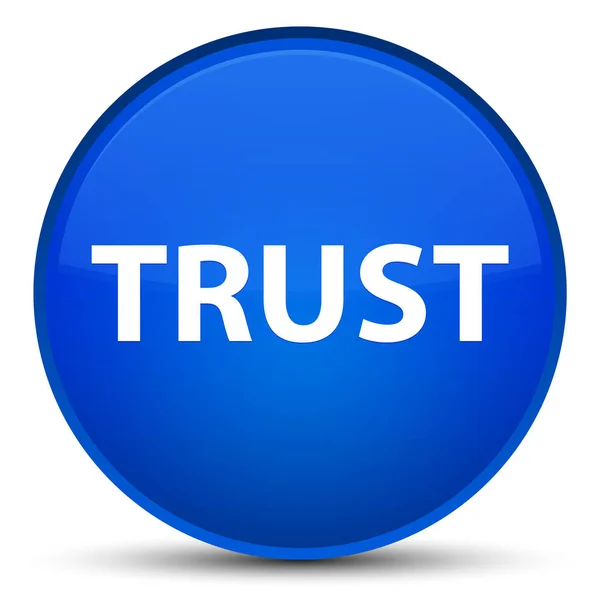 Trust special blue round button — Stock Photo, Image
