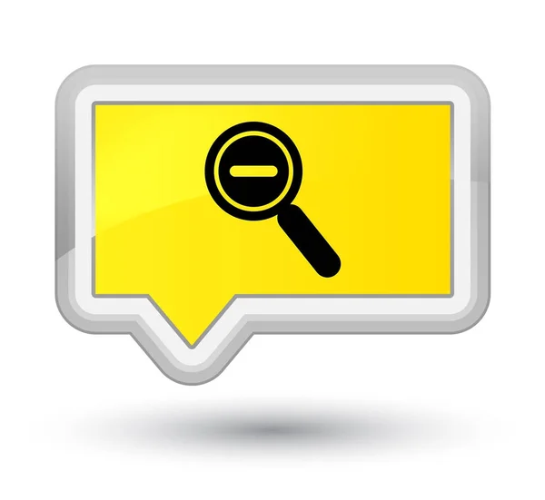 Zoom out icon prime yellow banner button — Stock Photo, Image