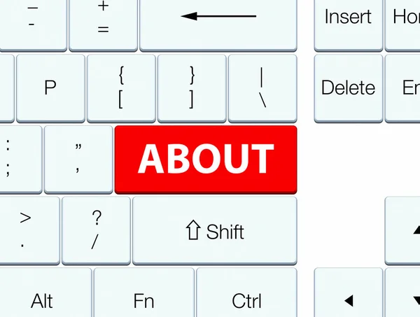 Acerca de botón de teclado rojo —  Fotos de Stock