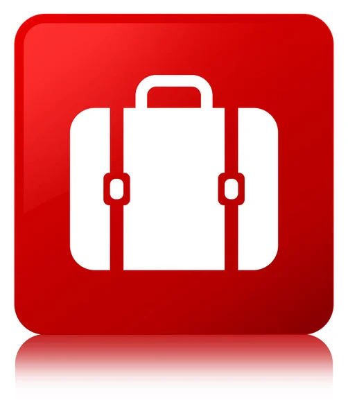 Значок сумки червона квадратна кнопка — стокове фото