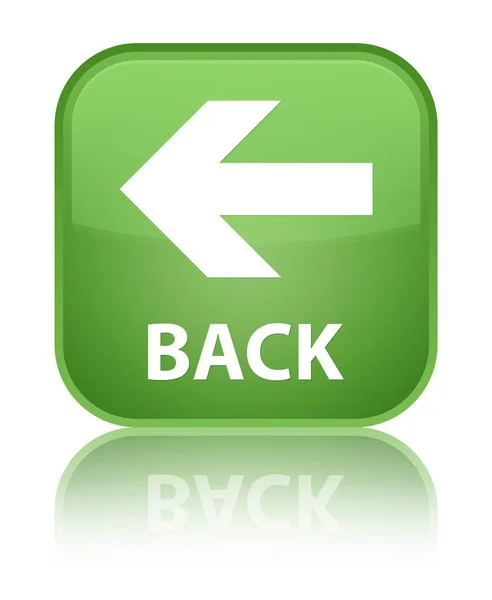 Back special soft green square button — Stock Photo, Image