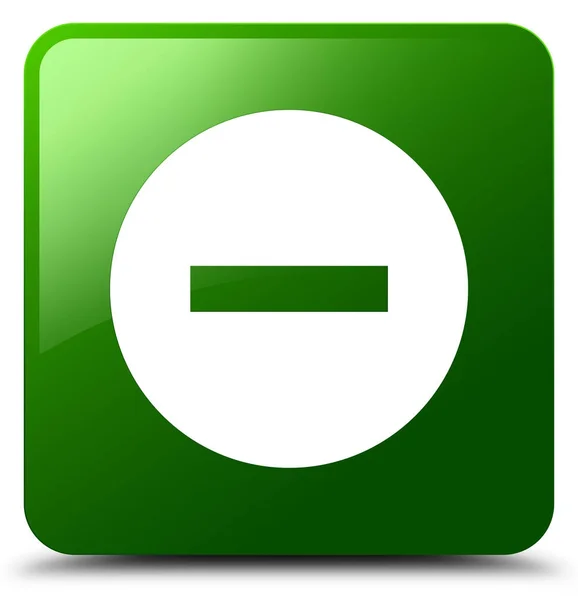 Batalkan tombol persegi hijau ikon — Stok Foto