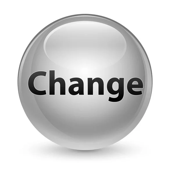 Γυάλινο λευκό στρογγυλό κουμπί Αλλαγή — Φωτογραφία Αρχείου
