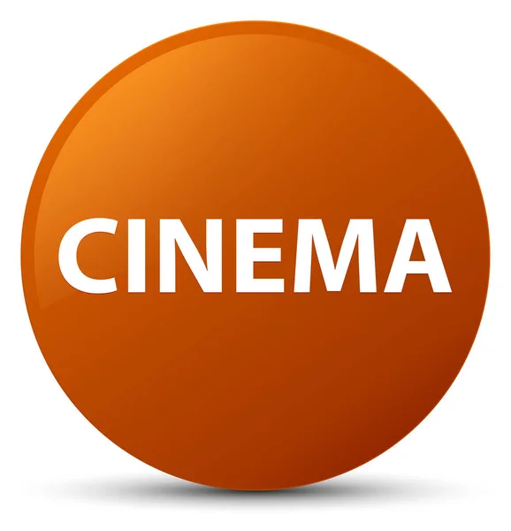 Cinema marrom botão redondo — Fotografia de Stock