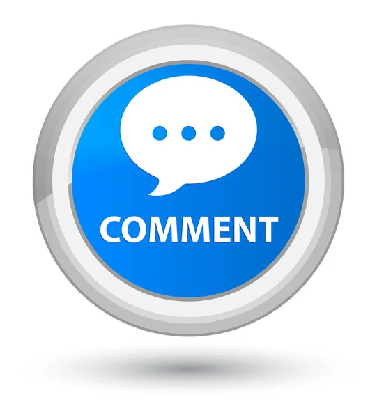 Comment (conversation icon) prime cyan blue round button — Stock Photo, Image
