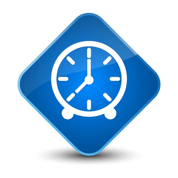 Icono del reloj elegante botón de diamante azul —  Fotos de Stock