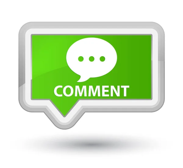 Comment (conversation icon) prime soft green banner button — Stock Photo, Image