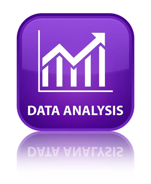 データ分析 (統計アイコン) 特別な紫色の正方形ボタン — ストック写真