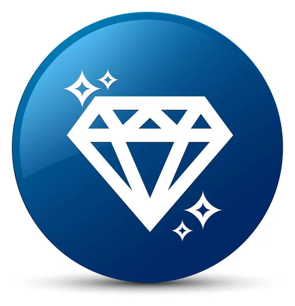Diamant pictogram blauwe ronde knop — Stockfoto