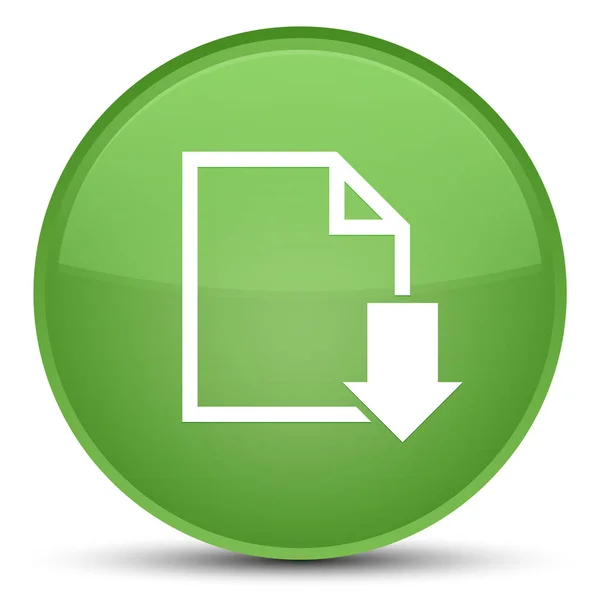 Scarica l'icona del documento speciale pulsante rotondo verde morbido — Foto Stock