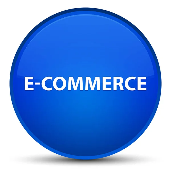 E-ticaret özel mavi yuvarlak düğmesi — Stok fotoğraf
