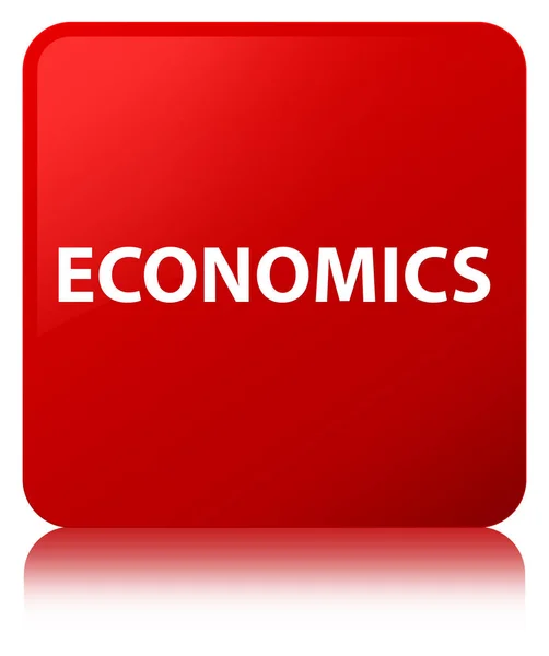 経済赤い四角ボタン — ストック写真
