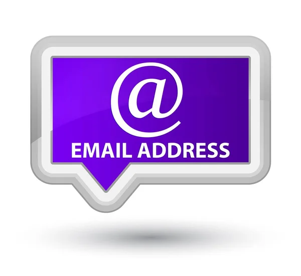 Adresse e-mail premier bouton de bannière violet — Photo