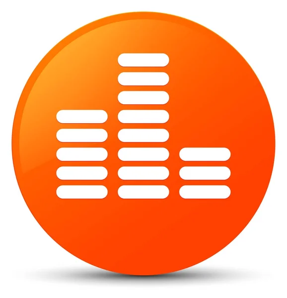 Korektor graficzny ikona orange okrągły przycisk — Zdjęcie stockowe