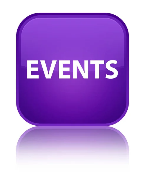 Veranstaltungen spezielle lila quadratische Taste — Stockfoto