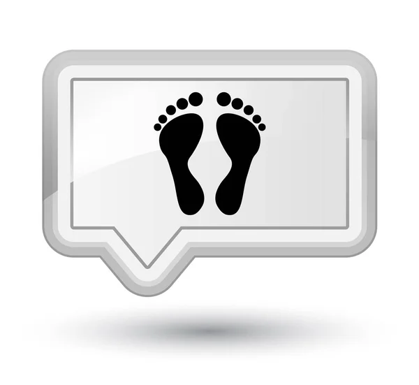 Fußabdruck-Symbol Prime weißer Banner-Knopf — Stockfoto