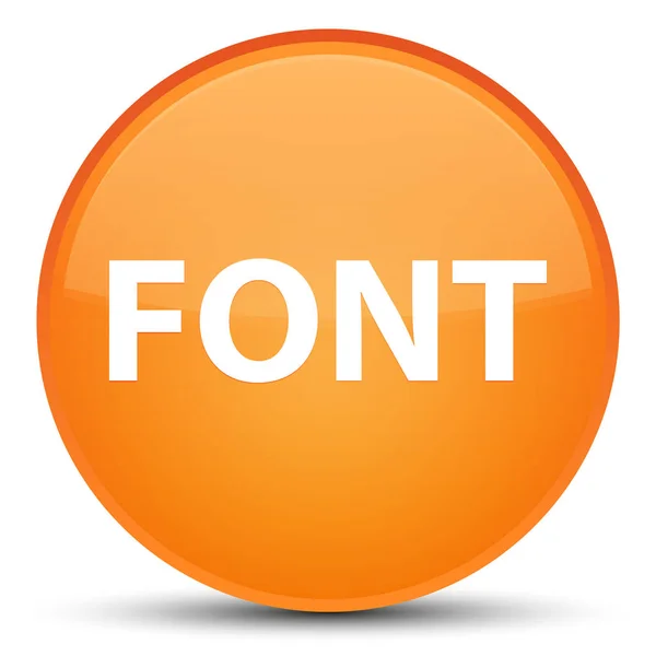 Ειδική πορτοκαλί στρογγυλό κουμπί γραμματοσειράς — Φωτογραφία Αρχείου