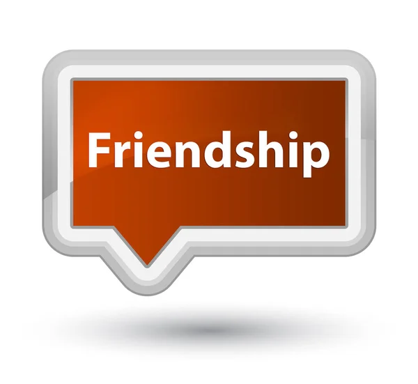 Friendship prime brown banner button — Stock Photo, Image