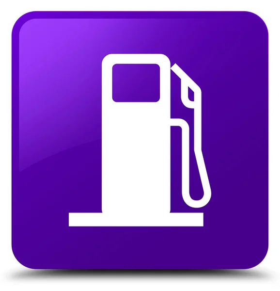 Піктограма дозатора палива фіолетова квадратна кнопка — стокове фото