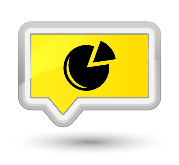 Grafikon ikon elsődleges sárga zászló gomb — Stock Fotó