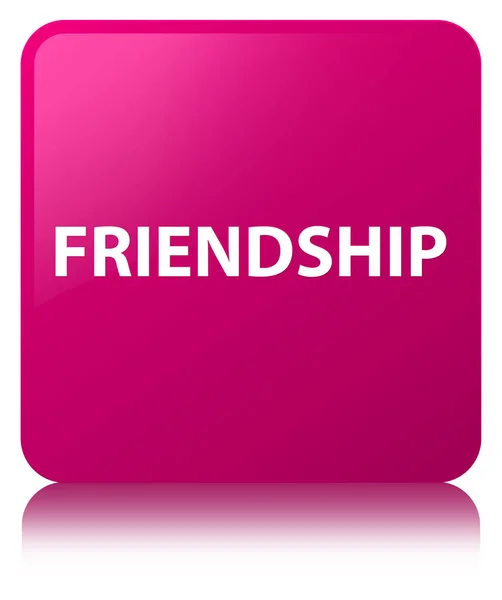 Friendship pink square button — Stock Photo, Image