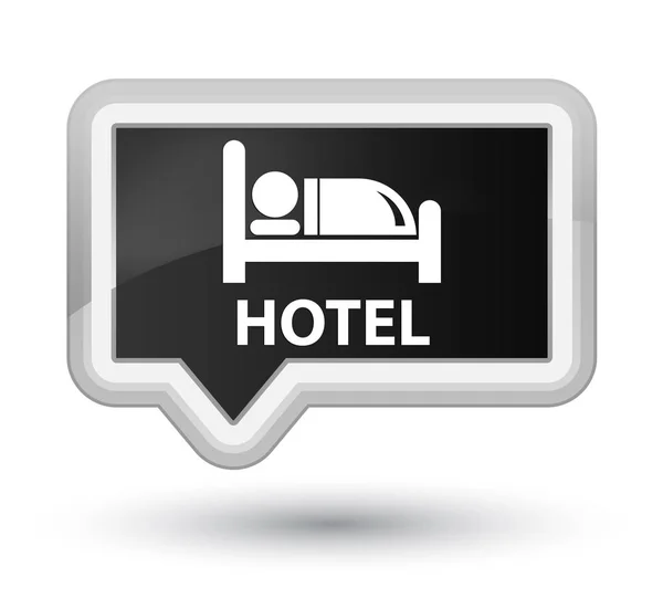 Hotel prime czarny sztandar przycisk — Zdjęcie stockowe