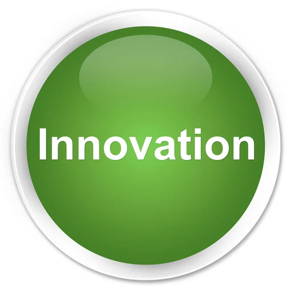 Innovazione pulsante rotondo verde morbido premium — Foto Stock