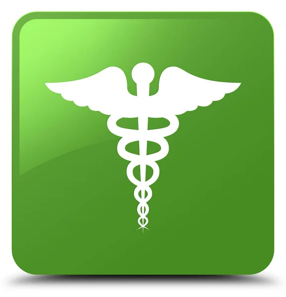 Medicinsk ikonen mjuka gröna fyrkantiga knappen — Stockfoto