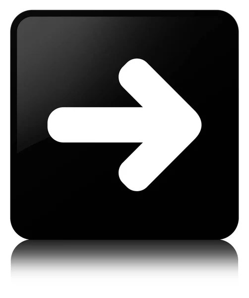 Következő nyíl ikon fekete négyzet gomb — Stock Fotó
